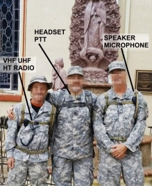 California militants at 2014 rally show UHF VHF radios with speaker microphones