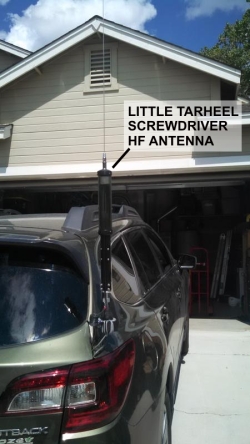 Militant 2016 Oregon standoff Ham Radio vehicle showing Little Tarheel brand HF screwdriver antenna