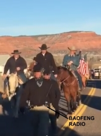 Militia procession in Utah 2016 with Baofeng UV-5R