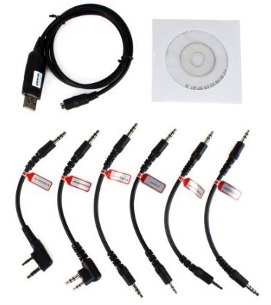 Convenient HT radio programming cable USB to microphone jack